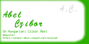 abel czibor business card
